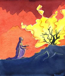 Moses and the burning bush, 2001