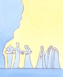 Our Blessed Lady had to cope with the apparent burial of all her hopes, as her beloved son was placed in the tomb