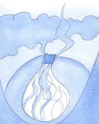 Someone who bears a fire of faith within, but whose progress is blocked by sin, is like a volcano which emits not fire, but acrid smoke