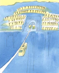 The journey from life to death is like being on a cable-car between two mountains
