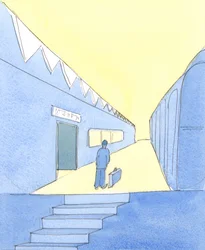 Those who emerge from death all ready for Heaven, and those who emerge from Purgatory after purification, are like people finally standing on a platform at the station, with bag packed