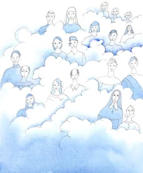 Ancient pictures of Saints on clouds convey truth despite inaccuracies