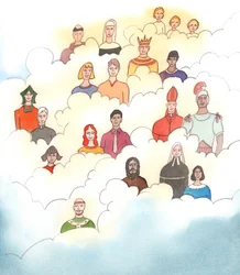 Though we know that the Saints do not sit upon the clouds, as shown in ancient pictures, the truth shown out through those pictures remains the same