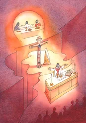 Through the Eucharist, which was instituted at the Last Supper, the Sacrifice of Calvary is re-presented in every generation.