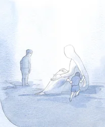 To illustrate our relationship with Mary, I saw a little child tugging noisily, yet receiving comfort; the other child, proud and untrusting, kept His distance, so lacked her help