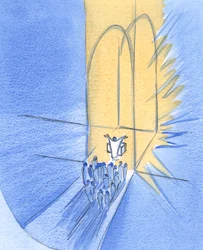 We who stand before the altar have been gathered here by God Himself. We live in His glorious friendship, Christ in our midst, 2002