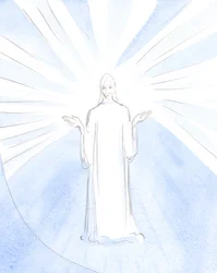 You alone are the Holy One: I saw Christ, His palms upstretched to the Father, as he prayed on our behalf