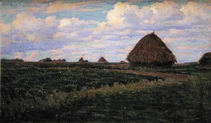 Haystacks in a Green Field