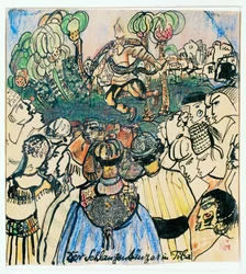 The snake-dancer in Tiba