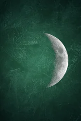 Dark Green Crescent Moon