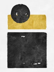 Geometric Black Gold Abstract