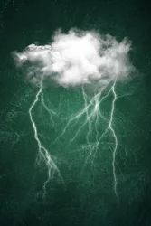 Green Lightning Storm