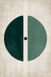 Minimalist Split Green Circle