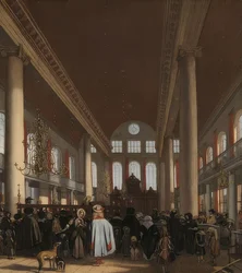 Interior of the Portuguese Synagogue in Amsterdam. 1680