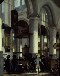 Interior of the Oude Kerk, Delft, c.1680