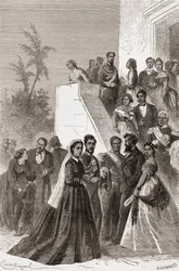 Kamehameha V, Centre, with His Family, Illustration from 