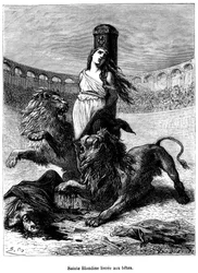 Saint Blandine, a Christian of Levantine or More Probably Micrasiate Origin from the First Christian Community of Lugdunum. She Was Martyred During July 177 Under Marcus Aurelius. Liturgical Feast on June 2