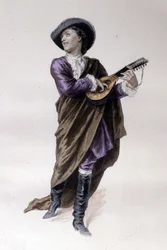 The Count of Almaviva, Character from The Barber of Seville by Beaumarchais (1732-1799) Created in 1773. Illustration by Emile Bayard