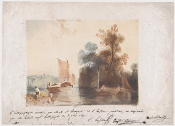 Landscape with River and Boats, 1837