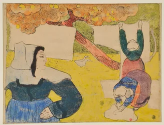 Breton Women Spreading Laundry