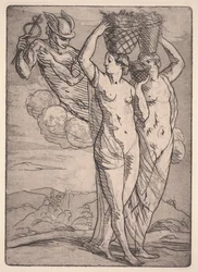 Mercury and Two Women