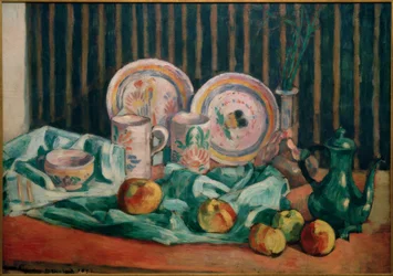 Still Life with Apples and Breton Ceramics
