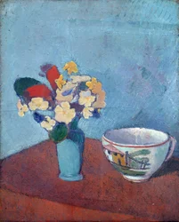 Vase with Flowers and Cup