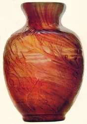 Glass Vase by E. Galle
