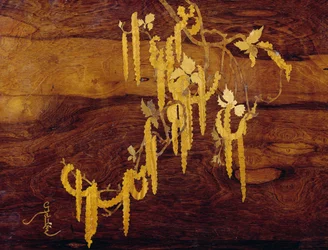 Inlaid with vegetal motif (detail)