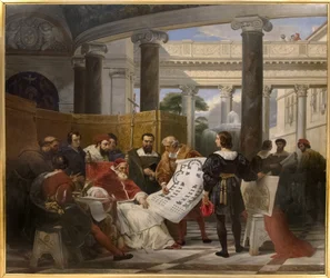 Pope Julius II Ordering the Work of the Vatican and Saint Peter in Bramante, Michael Angel and Raphael