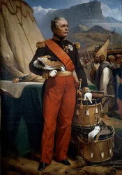 Portrait of Marechal Jacques Louis Cesar Alexandre Randon during the Algerie Expedition campaign of Kabilie in 1857