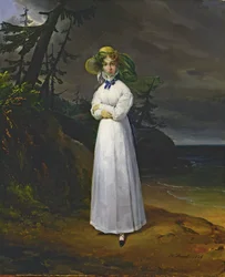 Young girl in a romantic landscape, 1825