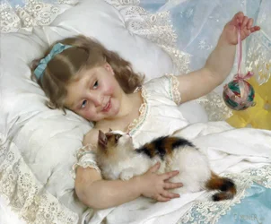 Child and Cat by Emile Munier