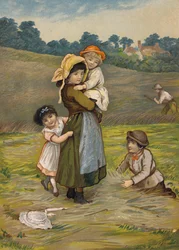 Children with Their Mother at the Harvest