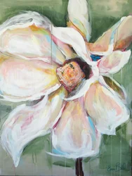 Abstract White Magnolia