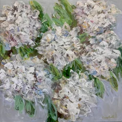 Textured White Flowers