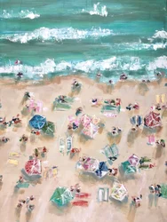 Vibrant Beach Umbrellas