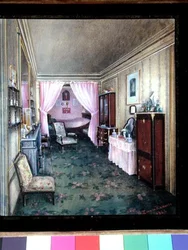 Bedchamber Interior at the Hotel Rainbeaux, Paris