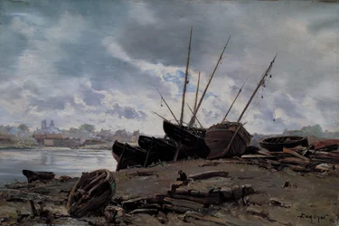 Boats Stranded at Dieppe