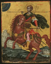 Icon of St Demetrios on Horseback