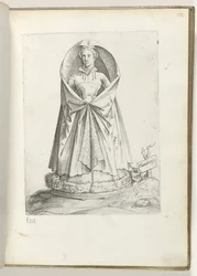Flandrensis (title on object) A Woman from Flanders, Dressed in the Fashion of ca. 1550 (series title: Diversarum gentium nostrae aetatis habitus)
