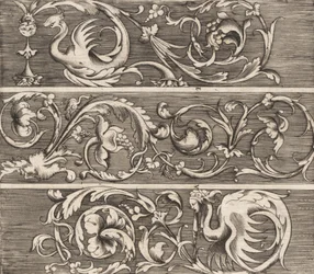 Three Friezes with Ornamental Foliage, ca. 1541-43