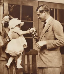 A Child Hands King Edward VIII a Bouquet at Enham Village Centre, 1926