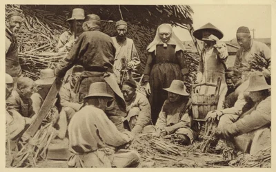 A Missionary Standing Among Villagers in China
