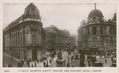 Aldwych Showing Gaiety Theatre and Waldorf Hotel