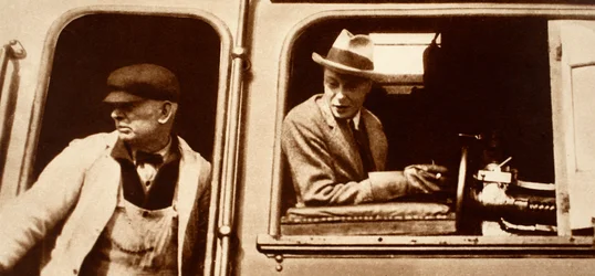 An Engine Driver Hands Over to King Edward VIII in Canada, 1920s