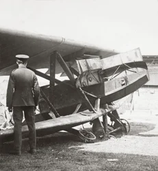 Armour-plated Hun plane mounting seven machine guns used to mow down our lads in the trenches