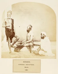 Bairagees, Hindoo devotees, Delhi, from The People of India, by J. Forbes Watson, published 1868