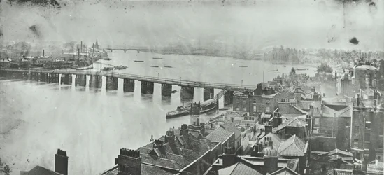 Battersea Bridge: View from Chelsea Church Tower, 1875