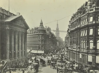 Cheapside, from Mansion House, City of London, 1885